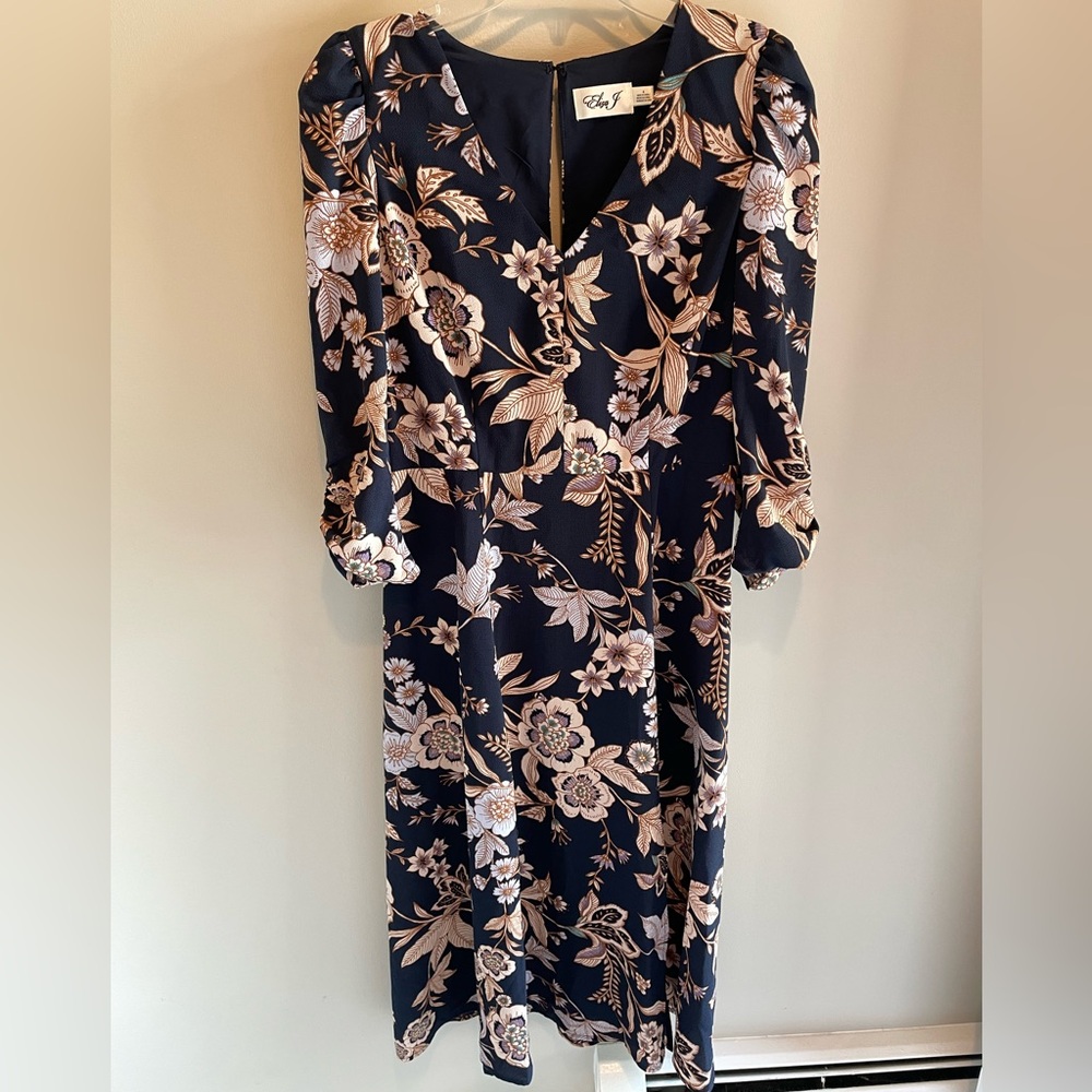 Eliza J 3/4 Sleeve Floral Dress